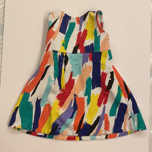 kate spade NY Jillian Brushstroke A-Line bow Dress 24m multicolor - Picture 3 of 4